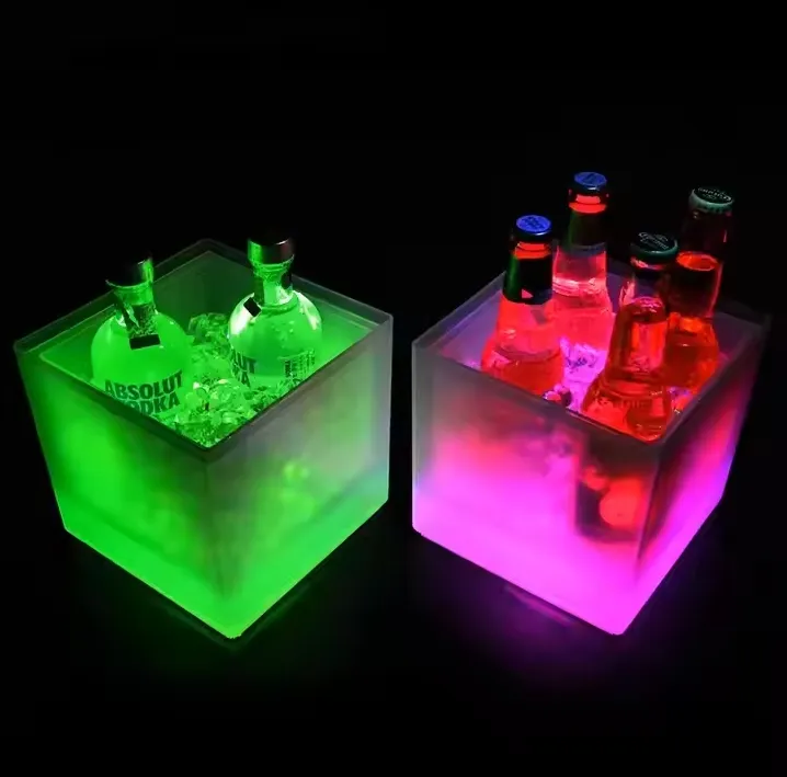 Acrylic lighted ice bucket