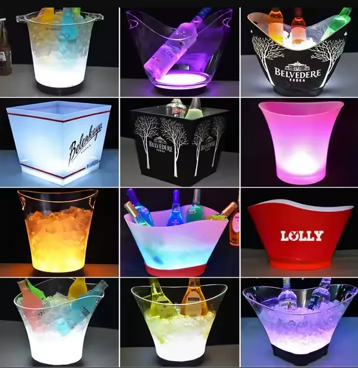 Acrylic lighted ice bucket