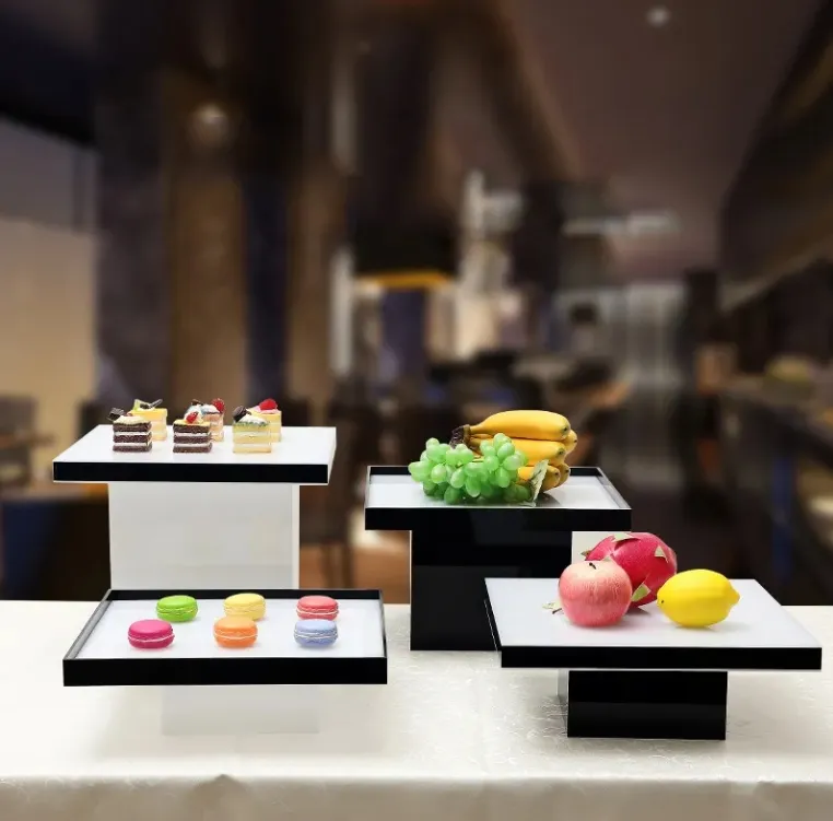 Acrylic Food Display Cube Dining Stand