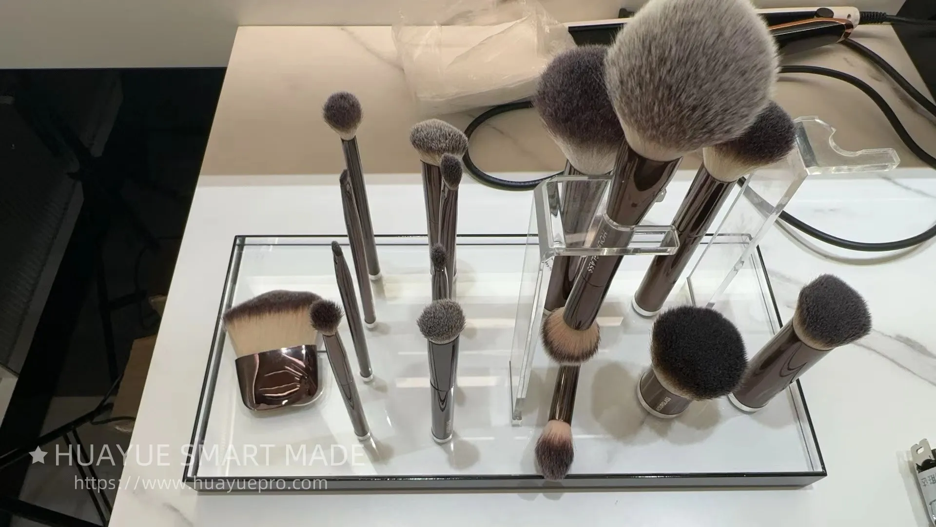 Soporte de exhibición de acrílico para la industria de la belleza