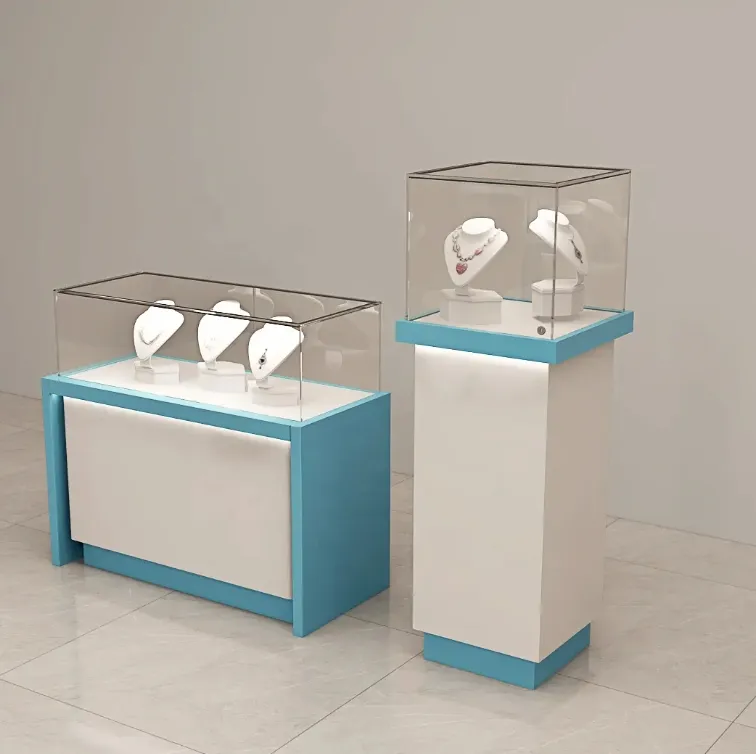Customizable display cabinets for jewelry stores