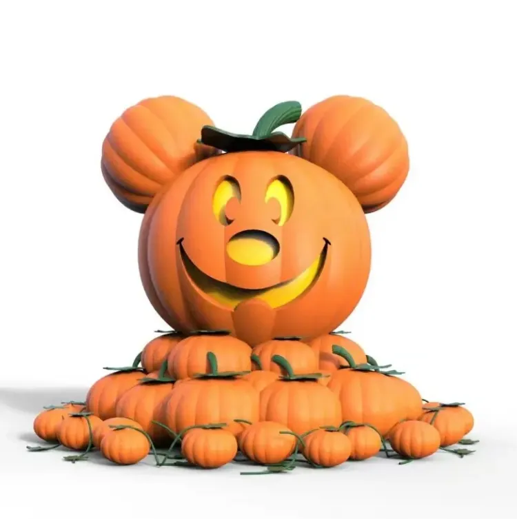 Proceso complejo personalizable Esculturas festivas Decoración de calabaza de Halloween Arte coloreado Fibra de vidrio Placa modelo festiva