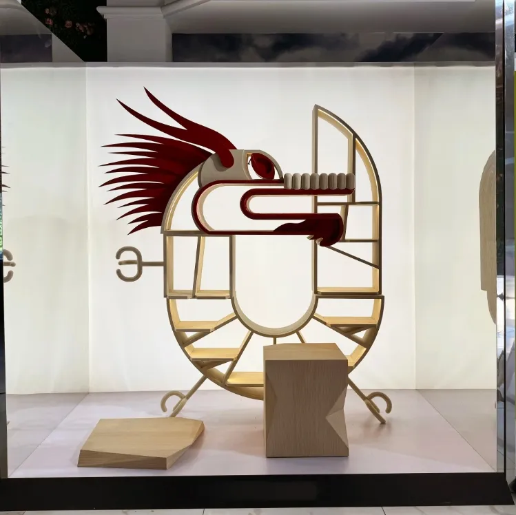 Spring Festival Window Display Props Retail Store Decoration Wooden Props Dragon Decorative Props